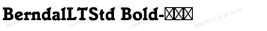 BerndalLTStd Bold字体转换